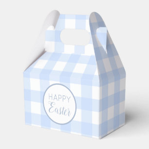 Ballotins Pastel Blue Happy Pâques Plaid Motif