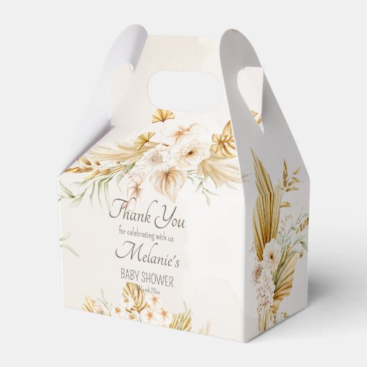 Ballotins Pastel boho doré fleurs séchées bébé (Verso)