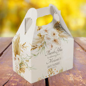 Ballotins Pastel boho doré fleurs séchées bébé