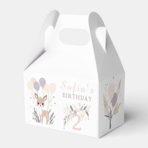 Ballotins Pastel Boho Fawn et Ballons Anniversaire
