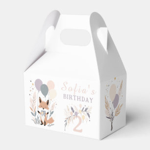 Ballotins Pastel Boho Fox et Balloons Anniversaire
