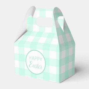 Ballotins Pastel Mint Green Happy Pâques Plaid Motif