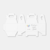 Ballotins Pastel minty ballons lilas 1er anniversaire Merci (Déplié)