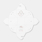 Ballotins Pastel Peonies Cadre Mariage Monogrammes Sortir (Déplié)