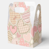 Ballotins Pastel Pink Craft Textile Hearts Motif (Ouvert)