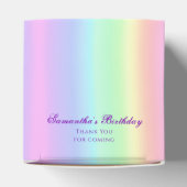 Ballotins Pastel Rainbow dégradent Anniversaire Merci Coeur (Haut)