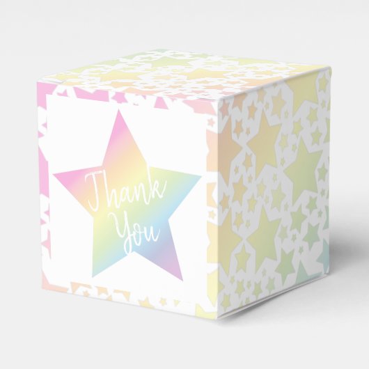 Ballotins Pastel Rainbow Star Baby shower (Verso)
