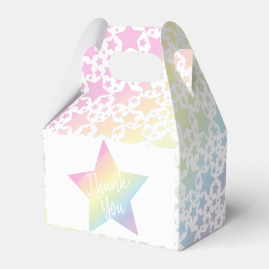 Ballotins Pastel Rainbow Stars Baby shower Simple Moderne (Verso)
