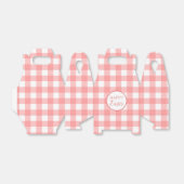 Ballotins Pastel Raspberry Red Happy Pâques Plaid Motif (Déplié)