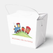 Ballotins Pastel Red & Blue Train fête d'anniversaire (Arrière)