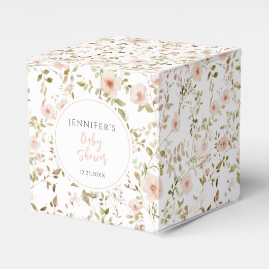 Ballotins Pastel rose petit fleur sauvage bébé douche (Verso)