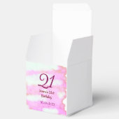 Ballotins Pastel rose vert simple nom date 21e anniversaire (Ouvert)