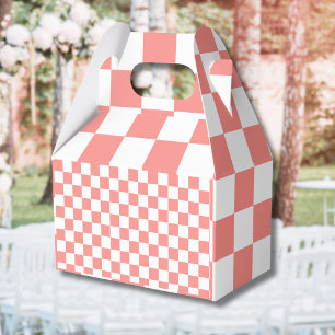 Ballotins Pastel Rouge Blanc À damiers damier Vintage
