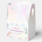 Ballotins Pastel Unicorn Rainbow Ballotin de fête d'annivers (Ouvert)