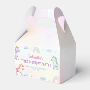 Ballotins Pastel Unicorn Rainbow Ballotin de fête d'annivers