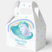 Ballotins Pastel Whimsical Star Unicorn Rainbow Baby shower (Verso)