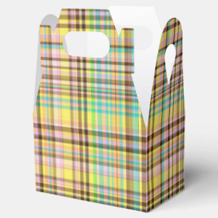 Ballotins Pastels au chocolat Plaid 2-PARTY FAVOR BOX, gable