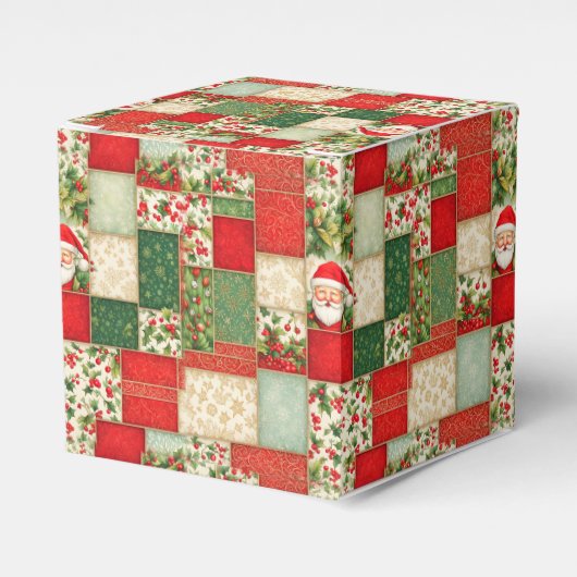 Ballotins Patchwork de Noël en rouge et vert (Verso)