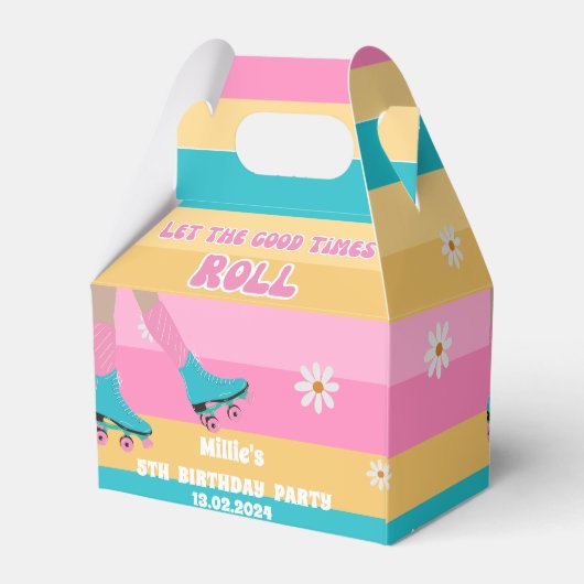 Ballotins Patinage à roulettes rétro arc-en-ciel Anniversair (Arrière)