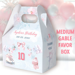 Ballotins Patinage sur glace Pink Winter Girl Anniversaire M