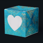 Ballotins Patine de cuivre grunge et turquoise<br><div class="desc">Boîte à cadeaux à motif damassé sarcelle et cuivre vintage étincelant.</div>