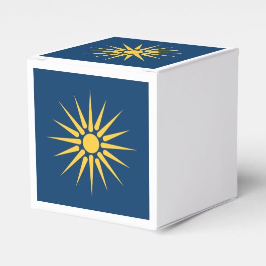 Ballotins Patriotic favor box with Flag of Macedonia, Greece (Verso)