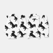 Ballotins Patters de Cute Black Dachshund (Déplié)