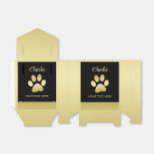 Ballotins Paw chien brillant or sur arrière - plan noir (Déplié)