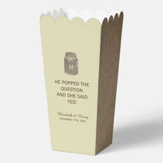 Ballotins Pays Burlap Mason Jar Mariage (Recto)