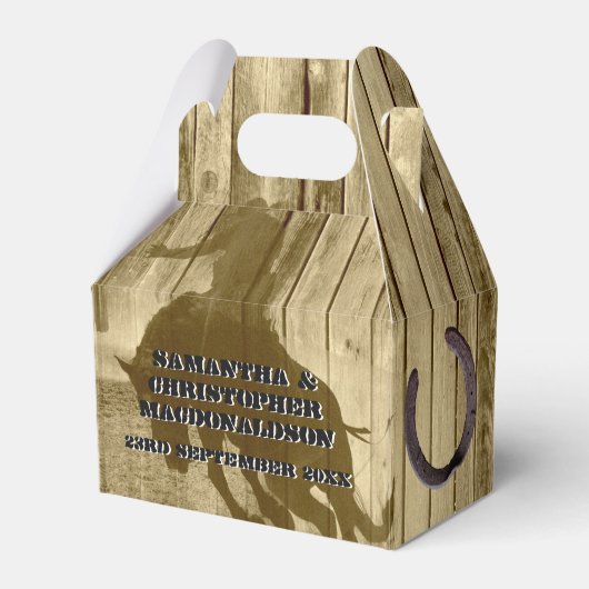 Ballotins Pays Ouest cowboy ranch thème mariage (Verso)