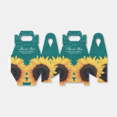 Ballotins Pays rustique Turquoise Mariage tournesol (Déplié)