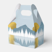 Ballotins Paysage Abstrait Hiver doré Joyeuses vacances (Arrière)