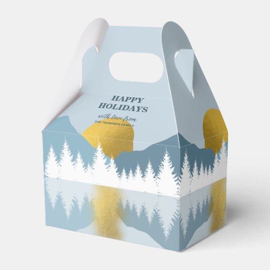 Ballotins Paysage Abstrait Hiver doré Joyeuses vacances (Verso)