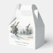 Ballotins Paysage des neiges d'hiver Mariage d'aquarelle (Arrière)