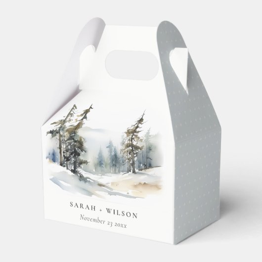 Ballotins Paysage des neiges d'hiver Mariage d'aquarelle (Verso)