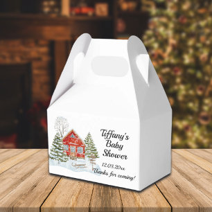Ballotins Paysage d'hiver Baby shower de la Maison Rouge