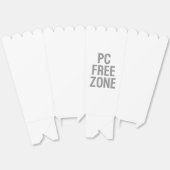 Ballotins PC Free Zone boîte à popcorn blanc (Déplié)