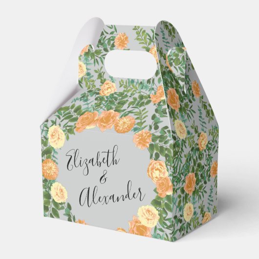 Ballotins Peach Grey Mariage Spring Floral (Verso)