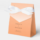 Ballotins Peach Orange Fuzz Élégant Mariage moderne (Verso)