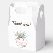 Ballotins Peach Pastel Baby shower botanique Merci (Ouvert)