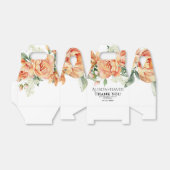 Ballotins Peach peony flowers and typography mariage (Déplié)