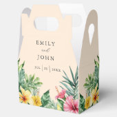 Ballotins Peach Watercolor Mariage floral tropical (Ouvert)
