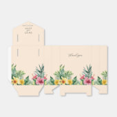Ballotins Peach Watercolor Mariage floral tropical (Déplié)