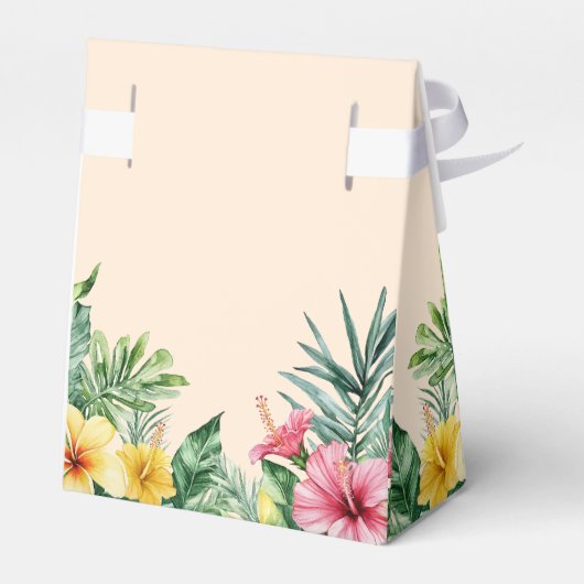 Ballotins Peach Watercolor Mariage floral tropical (Arrière)