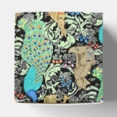 Ballotins Peacock Art Nouveau Impression, Turquoise & Neutra (Haut)