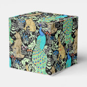 Ballotins Peacock Art Nouveau Impression, Turquoise & Neutra (Arrière)