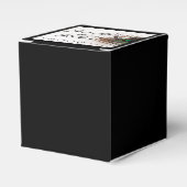 Ballotins Peacock Feather Glamor Wedding Favor Box (Verso)