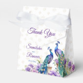 Ballotins Peacock fleurs violettes faveur de mariage indien (Verso)