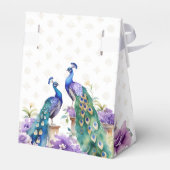 Ballotins Peacock fleurs violettes faveur de mariage indien (Arrière)