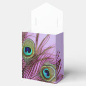 Ballotins Peacock Plumes Merci Fête Favor Box (Ouvert)
